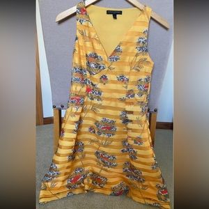 Banana Republic, floral, yellow, sleeveless dress. Size 2
